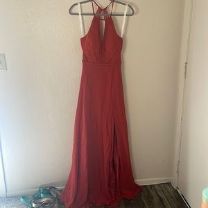 Rust colored formal gown